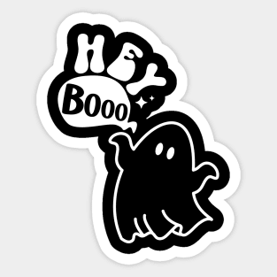 Hey Booo Cute Halloween Ghost Sticker